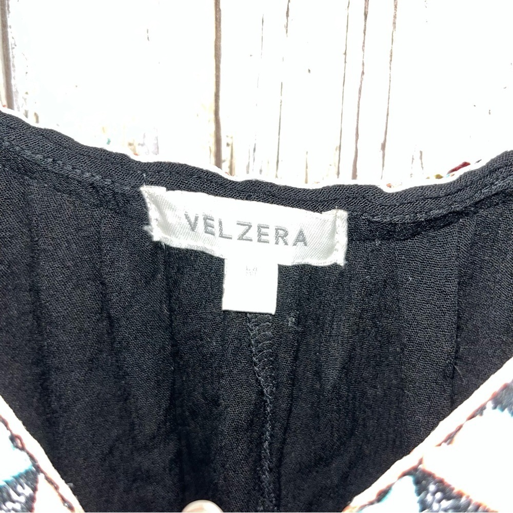 Velzera Open Shoulder Colorful Fringe Top Blouse - Picture 6 of 6